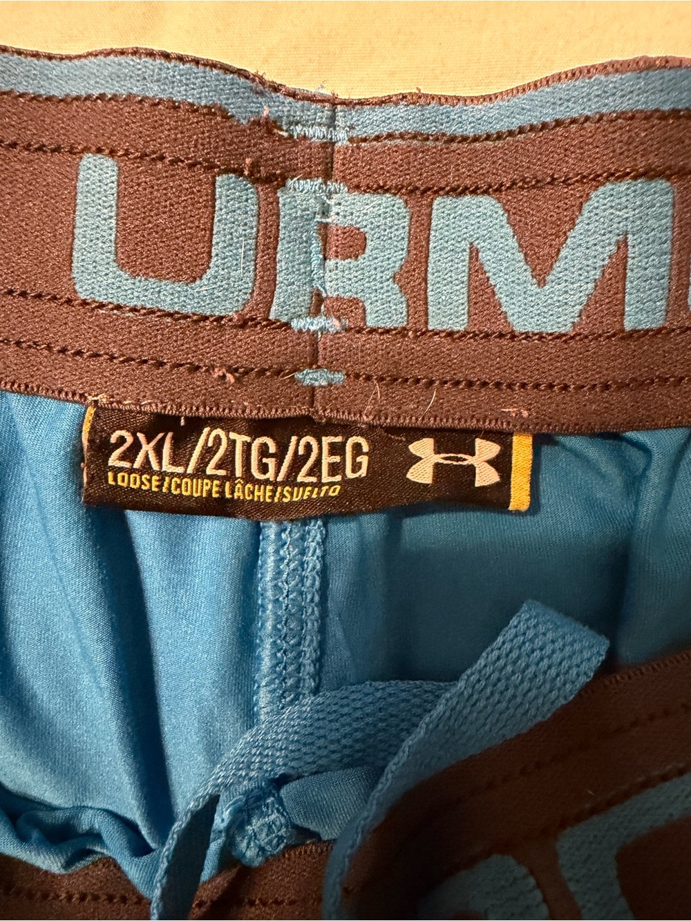 Under Armour Men's Bright Blue Athletic Mesh Shorts - Picture 3 of 4